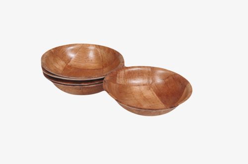 图片 产品实物 > 【png】 棕色容器层叠浅口的木制碗实物
